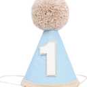 Boys 1st/First Birthday Cone Hat - One Year Old Boy Birthday Decorations.