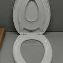 Little2Big Toilet Seat with Built-In Toddler Potty Training Seat, Slow Close, Easy to Install, ELONGATED, White