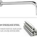 Voolan Shower Arm with Flange and Teflon Tape, Extension Shower Head Arm for Bathroom Fixed Shower Head, Solid Stainless Steel, Wall Mounted (20 Inch, Chrome)