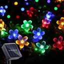 ITICdecor Solar String Flower Lights Outdoor Waterproof 50 LED Fairy Light Decorations for Garden Fence Patio Yard Christmas Tree, Lawn, Party (Multi-Colored)