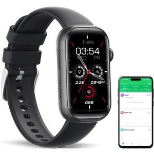 Fitness Tracker, Smart Watch with 24/7 Dynamic Heart Rate Blood Oxygen Monitoring Sleep Tracker Answer / Make Call 24 Sports Modes Pedometer IP68 Waterproof Step Calorie Counter for Women Men (Black)