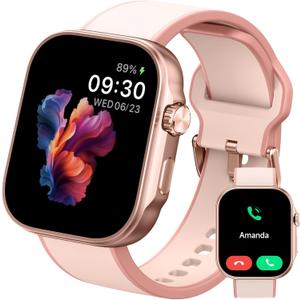 YMZ Smart Watches for Women, Fitness Tracker Watch with AI Voice, Bluetooth Call, Heart Rate/SpO2/Sleep Monitor, 12 Days Battery, 100+ Sport Modes, 1.99 Smartwatch for iPhone Android 3ATM Waterproof