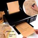 100 Sheets Kraft Sticker Paper Labels,Full Sheet Printable Sticker Letter Paper Label 8.5" x 11" Self-Adhesive DIY Craft Project Labels for Laser & Inkjet Printer