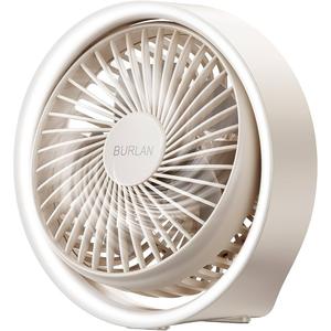 Burlan White Desk Fan With LED Light