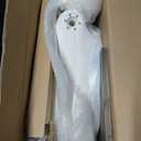 Female Mannequin Torso Dress Form, Clothing Display Model Body Stand with Head, Wooden Arms and Base for Sewing Clothing, Jewelry, Height Adjustable 47-75 Inch (Whole Body)