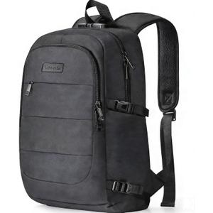 Tzowla Travel Laptop Backpack Water Resistant Anti-Theft Bag with Giant Tumbler Holder Pocket and Lock 15.6 Inch Computer Business Backpacks for Women Men Work College,Casual Daypack(Black)