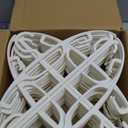 HOUSE DAY Plastic Clothes Hangers 36 Pack, Sweater Hangers No Shoulder Bump, Thick Heavy Duty Coat Hanger for Closet, White Wide Hanger with Non-Slip Hook for Sweaters, Suits, Dresses, Jackets, Pants