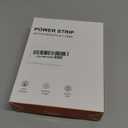 Flat Plug Power Strip Surge Protector, 5ft Ultra Thin Extension Cord with 4 USB Wall Charger(2 USB C Port), 6 Widely-Spaced Outlets Power Strip Compact for Travel, Office, Dorm Room Essentials (White)