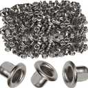 Litoexpe 2.5MM Tiny Grommets Eyelets 200 Pcs, Self Backing Eyelets for Bead Cores, Clothes, Leather, Canvas (Silver)