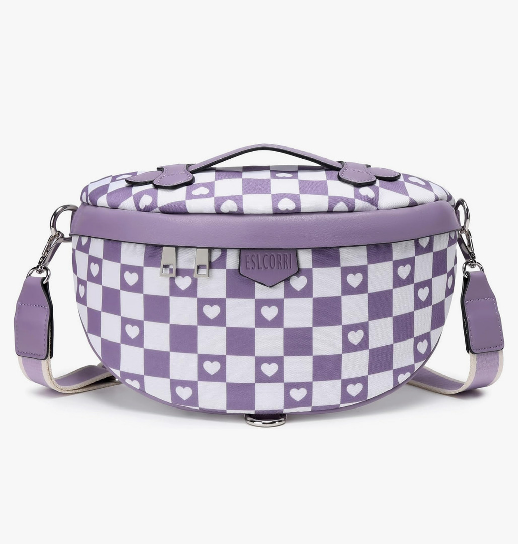 Eslcorri Crossbody Bags for Women - Fashion Sling Purse Shoulder Bag Fanny Pack Leather Causal Chest Bum Bag Cross Body Purse