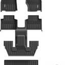 3W Floor Mats & Cargo Liner Fit for Jeep Grand Cherokee L 2021-2025 All Weather TPE Custom Fit Floor Liner for 1-3 Rows and Trunk (ONLY for 6-Passenger Without Center Console) Full Set Car Mats Black