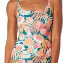 Speedo Women's Swimsuit One Piece Eco Flex Double Cross Back Moderate Cut (6, Deep Lake)