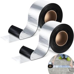 Frienda 2 Rolls Flashing Tape Waterproof Patch Seal Tape 32 Feet Self Adhesive Asphalt Repair for Window Roof Doors Panels Gutter Repair Outdoor(4" X 32')