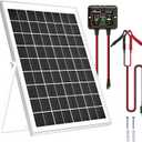 SOLPERK 10W Solar Panel Solar Battery Charger 12V Solar Panel Kit + MPPT Charge Controller, Suitable for Automotive, Motorcycle, Boat, ATV, Marine, RV, Trailer, Snowmobile, Off Grid System