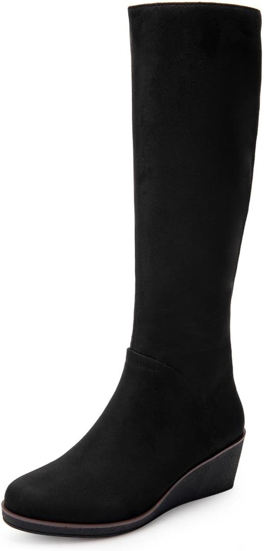 Aerosoles BINOCULAR Boot (6, Black Faux Suede)