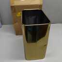 Cesun Small Bathroom Trash Can 2.1 Gallon Wastebasket, Modern Metal Garbage Can Office Waste Basket, Gold Stainless Steel Trash Bin for Bedroom, Home Office, Toilet, rv, Near Desk, Under Sink