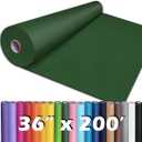 PerkHomy 36" x 2,400" (200') Dark Green Kraft Paper Roll for Craft Bulletin Board Paper Art Table Covering Crafting Gift Wrapping Bouquet Packing Parcel 80GSM 55LB (Dark Green, 36" x 200')