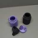 YCTMALL Collapsible Water Bottles Travel water bottle Sports Portable Sport Water Bottle Reusable Water Bottles comes with mountaineering Buckle 500ml silicone Water-proof camping water bottle (Purple+Grey)