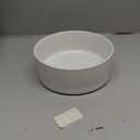 White 8 in Dog Bowl Ceramic for Medium Sized Breed,Retrievers,7.6 Cups Non Slip Heavy Weighted Dog Food Water Dish,Modern Big Pet Bowl Large