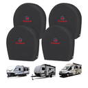 RV Tire Covers 3 Pack, Tough Tire Wheel Protector for Truck, SUV, Travel Trailer, Camper, Motorhome, Boat, Van, PU Oxford Waterproof Sun Rain Snow Protector Cover, Fits Tire Diameters 26-29 inch