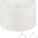 PATIKIL Drum Lamp Shades for Table Lamps 12"x12"x8" Linen Lampshade Easy Assembly Lamp Shade with E27 to E26/E14 Adapters for Floor Lamps Bedside Lamps Pendant Lights, Linen (1.65" Spider)