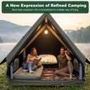NANJEEN® Luxury Inflatable Camping Tent for 1-2 Person, 600D Oxford Air Tent with Pump & Stove Jack,UV-Protection, 5-Min Easy Setup, Waterproof & Windproof, Portable for All-Season Glamping Hot Tent