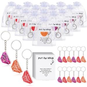 CPEGHDVM 54Pcs Positive Pants Keychain Funny Employee Christmas Gift with Positive Cards Organza Bags Thank You Gift for Staff Employee