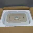 J-FAMILY 14.5'' x 10'' Bathroom Small Vessel Sink Above Counter White Porcelain Ceramic Sink Bowl Small Vanity Sink Lavatory Wash Basin