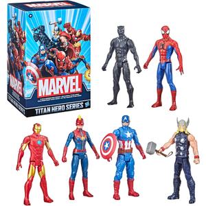 Marvel Titan Hero Series Action Figure Multipack, 6 Action Figures, 12-Inch Toys, Inspired By Marvel Comics, For Kids Ages 4 And Up 