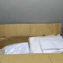 Windyun 4 Pack Kids Teepee Tent for Slumber Party with Mattress and Lights, Sleepover Tents for Girls Boys Indoor Outdoor Cotton Teepee with Airbed Tray Blanket Birthday Party Supplies(White)