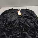 BerryGo Women's Plus Size Long Sleeve Wrap Semi Formal Velvet Mini Dress Sexy Cocktail Party Winter Club Dress 1XL