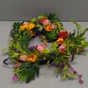 24 Inch Tulip Wreaths for Front Door, Spring Summer Wreath for Wall Porch Window with Tulip and Eucalyptus, Indoor and Outdoor Artificial Floral Wreath Home Decor, Party Holiday Anniversary Decoration