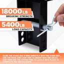 Lonffery Stake Pocket D Rings, 4PCS 18000lbs Heavy Duty Stake Pocket Tie Down for Utility Trailers and Flatbed Cargo Trucks