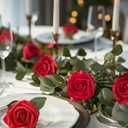 InnoGear Artificial Flowers, 100 Pcs Dark Red Foam Fake Roses Bulk with Stems for Decoration DIY Wedding Bouquets Centerpieces Bridal Shower Party Christmas Tree