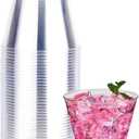 RACETOP 9 oz 50 packs Clear Disposable Plastic Cups, Durable Plastic Cups Tumblers, Perfect for Parties, Wedding and Festival Events