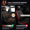 AOMSAZTO Custom Seat Covers for Toyota 4runner: 7 Seats 2011 2012 2013 2014 2015 2016 2017 2018 2019 2020 2021 2022 2023 2024 Leather Car Seats Cover Full Set Black for 4 Runner 7 Seaters