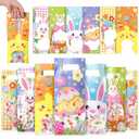 Pasimy 60 Pcs Easter Treat Bags Bulk Plastic Cellophane Bags with Clear Window Display Small Candy Goodie Gift Handbags for Halloween Autumn Harvest Birthday Party Favor Supplies