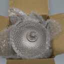 21 Oz Glass Candy Jar with Lid | Large Clear Crystal Christmas Candy Bowl for Holiday Parties, Weddings & Home Decor