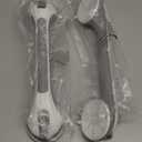 LEVERLOC 2 Pack Shower Grab Bars for Bathtubs and Showers, Easy to Install Suction Shower Handles for Bathroom Removable Handrails for Seniors Elderly Heavy Duty Safety Grip Waterproof Drill Free Gray (16.8 2 Set)