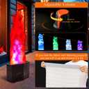 RGB Fake Fire Flame Light with 36 LED Light 5ft Artificial Simulated Flames Lamp Atmosphere Effect for Stage Halloween DJ Party Lighting Nightclub Campfire Party Special Holiday