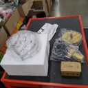 KoKo&Yukina 6-inch mini Modern Globe Pendant Light Clear Glass with Brass Finish Contemporary Mid Century Adjustable Hanging Light Fixture for Living Room Bedroom Kitchen Island (Bulb Incl.)