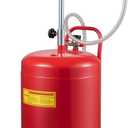 VEVOR 20-Gallon Waste Oil Drain Tank, Air Operated Portable Oil Drainer with Adjustable Funnel Height, Fluid Fuel Transfer Drainage with Wheels, Oil Change Container for Auto Repair Shops, Garages
