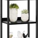 NUMENN Narrow Bookshelf, 3 Tier Bookshelves, Home Office Bookcase Shelf Storage Organizer, Free Standing Storage Shelving Unit for Bedroom, Living Room and Home Office, Black