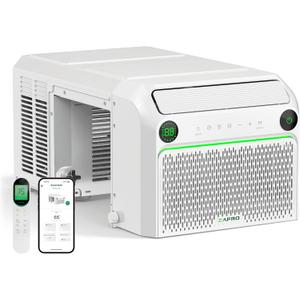 ZAFRO U Shaped Inverter Window Air Conditioner, Ultra Quiet (32dB), 12000BTU ASHRAE (8100 BTU DOE) Smart Air Conditioner Window Unit, App/Voice/Remote, Saddle Window AC Unit with Cool/Dry/Fan Modes