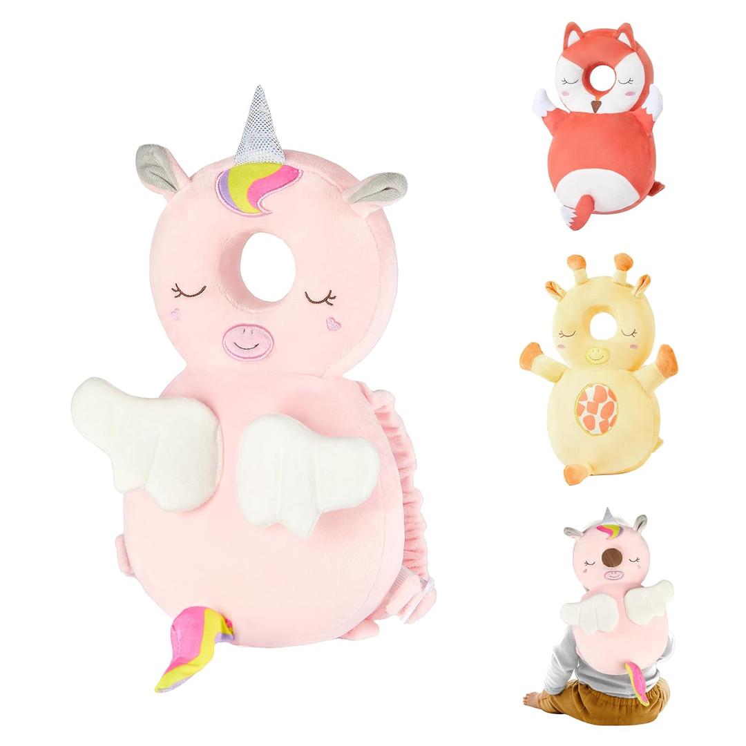 Baby Head Back Protector Backpack Toddler Safety Protector Cushion Pad Soft, Adjustable and Lightweight Design for Safe Walking and Crawling Toddlers Girls and Boys(Unicorn)