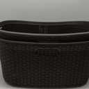 Mind Reader 40L Laundry Basket, Clothes Hamper, Wicker Design, Plastic, 23"L x 14.5"W x 11"H, Set of 2, Brown