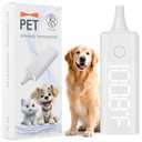 Digital Ear Pet Thermometer for Dogs and Cats, 1 Second Non-Contact, Rechargeable, LED Display, Fever Detection, Accurate Canine and Feline Temperature Reading
