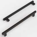 Amerdeco 10 Pack Oil Rubbed Bronze Cabinet Pulls 10 Inch(256mm) Hole Center Drawer Pulls Cabinet Hardware Kitchen Cabinet Handles for Bathroom ZH0065