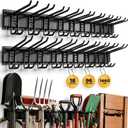 ELEAD 18-Pairs Heavy Duty Garage Tool Organizer Wall Mount Hooks, 96 Inches 1460 lbs Garden Tool Organizer with Adjustable Hooks for Garden, Yard, and Shed