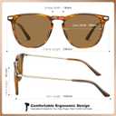 Trendy Polarized Sunglasses for Women 100% UV Protection, Outdoor Driving Sunnies Italy Acetate Frame Eyewears (3.brown Lens)